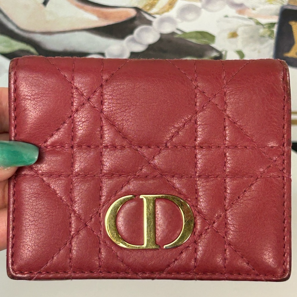 DIOR Cannage Quilted Compact Trifold Wallet 😍❤️🔥 - Picture 5 of 17